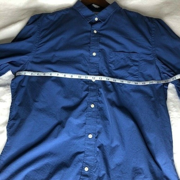 Banana Republic mens shirt long sleeve button up tailored‎ slim fit blue size XL - Picture 7 of 7